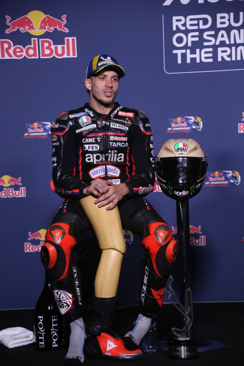 Marco Bezzecchi al GP di San Marino 2025, dove ha vinto la Sprint e ha fatto secondo in gara lunga
