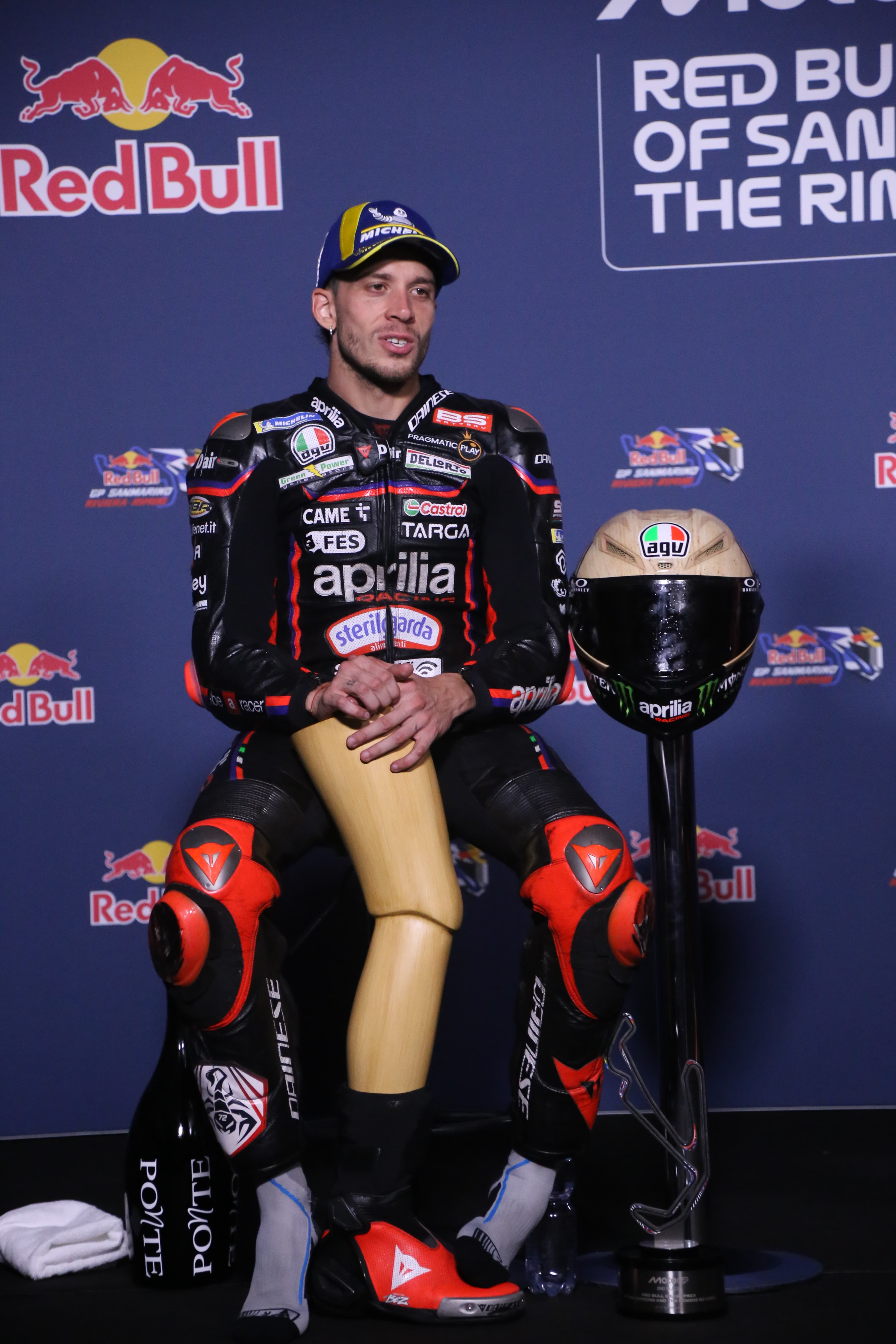 Marco Bezzecchi al GP di San Marino 2025, dove ha vinto la Sprint e ha fatto secondo in gara lunga